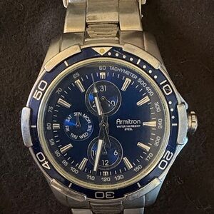 Armitron Blue and Silver Men's Watch